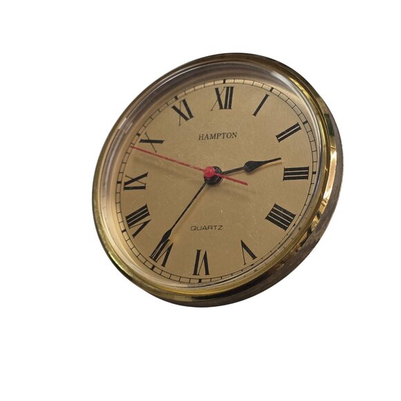 Hampton Quartz Table Clock Roman Numerals Gold & Black PARTS ONLY - Picture 10 of 10